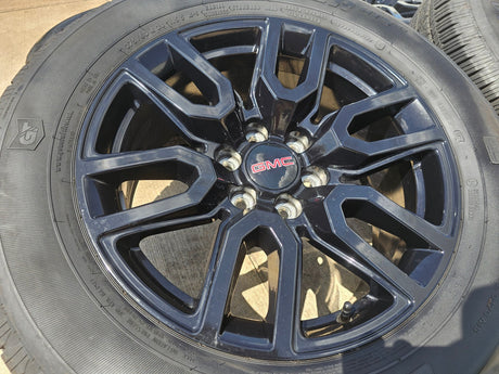 20" GMC Sierra Yukon Chevy OEM black 5914 5918 wheels rims 2023 2024 2025 2026 Texas Truck Tire
