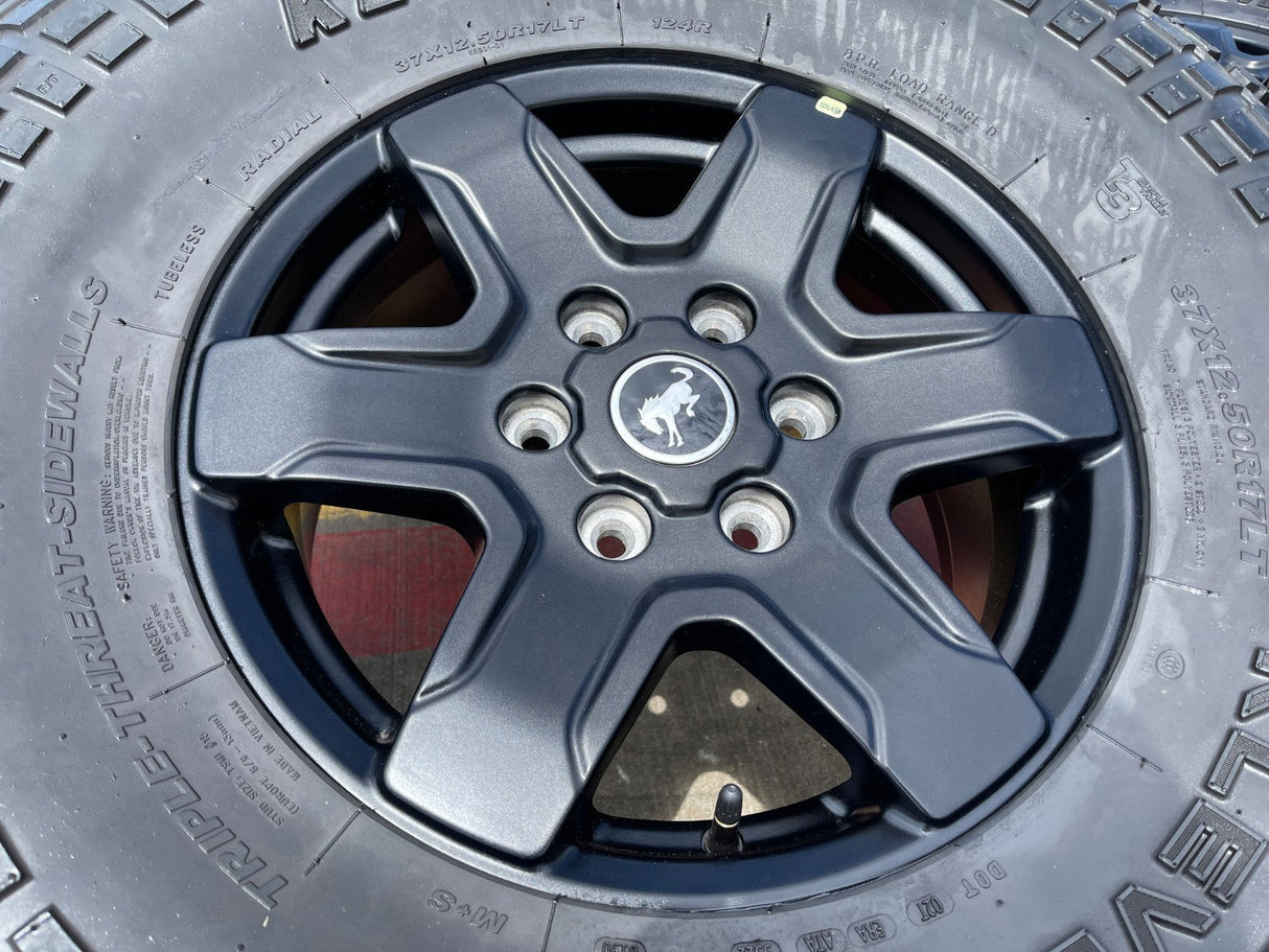 17" Ford Bronco wheels rims 95292 10383 SASQUATCH Ranger tires KENDA 37" Texas Truck Tire