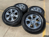 18" Ford F-150 Expedition OEM Lariat CHROME rims wheels 3998 tires NEW MICHELIN Texas Truck Tire