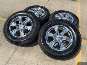 18" Ford F-150 Expedition OEM Lariat CHROME rims wheels 3998 tires NEW MICHELIN Texas Truck Tire