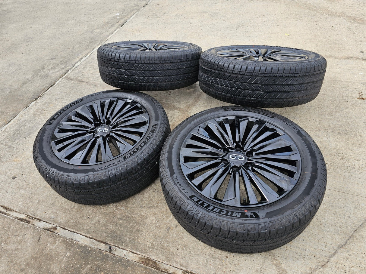 22" Infiniti QX80 QX56 Nissan Titan Armada OEM 94236 wheels rims 2025 2026 NEW Texas Truck Tire