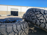 20" 20x9 Black Widow Chevy Silverado OEM GMC Sierra wheels rims 35" KENDA NEW Texas Truck Tire