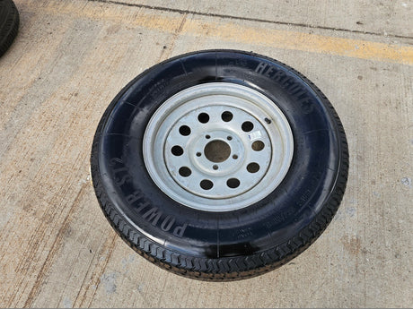 (1) 15x5 Dexstar Steel Trailer wheel rim tire 5x4.5 5x114.3 Texas Truck Tire