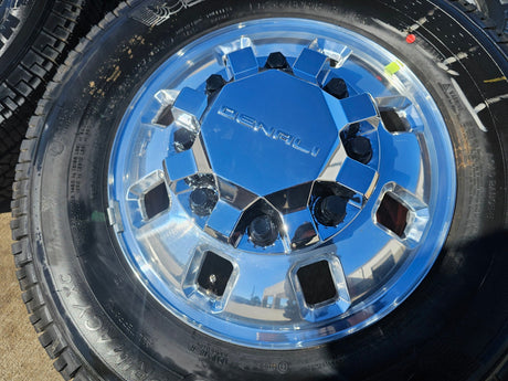 18" GMC Sierra 3500 DENALI Dually rims wheels OEM 14127 14129 8x210 MICHELIN NEW Texas Truck Tire