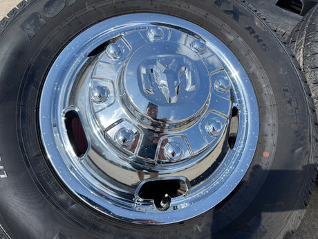 17" Dodge Ram 3500 Dually 8x200 wheels rims 2703 2704 OEM 2024 2025 2026 Texas Truck Tire