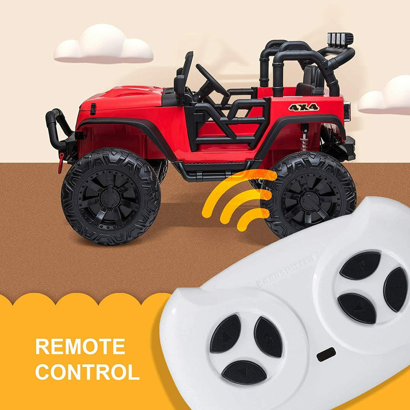 Uenjoy 12V Spacious Children's Electric Ride on Car 2 Seater Sport Utility Vehicle Truck Battery Powered with Remote Control