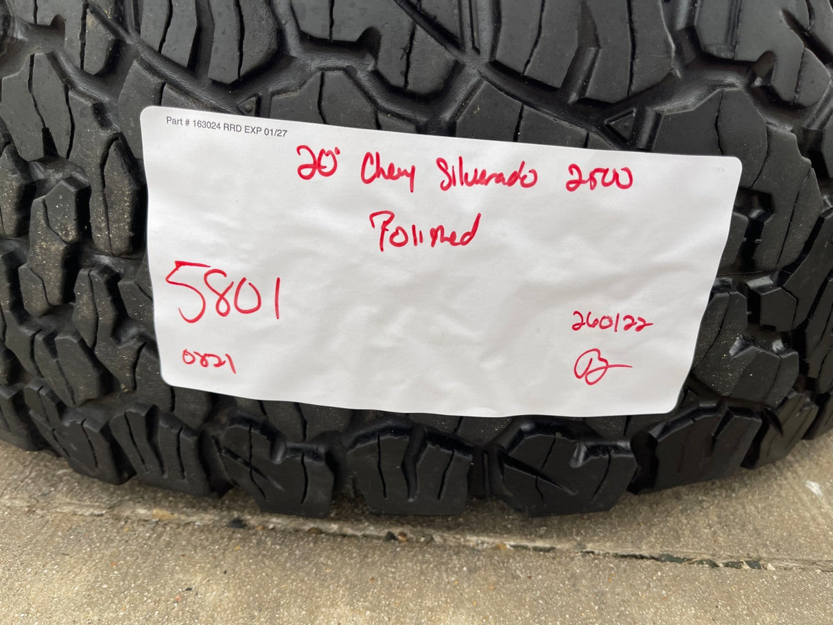 20" Chevy Silverado ZR2 GMC Sierra AT4X 2500 OEM 5771 5801 5826 wheels rims BFG Texas Truck Tire