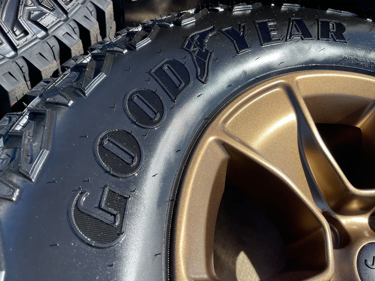 (5) 17" Jeep Wrangler Rubicon OEM 96226 wheels rims Gladiator BRONZE 2026 NEW Texas Truck Tire