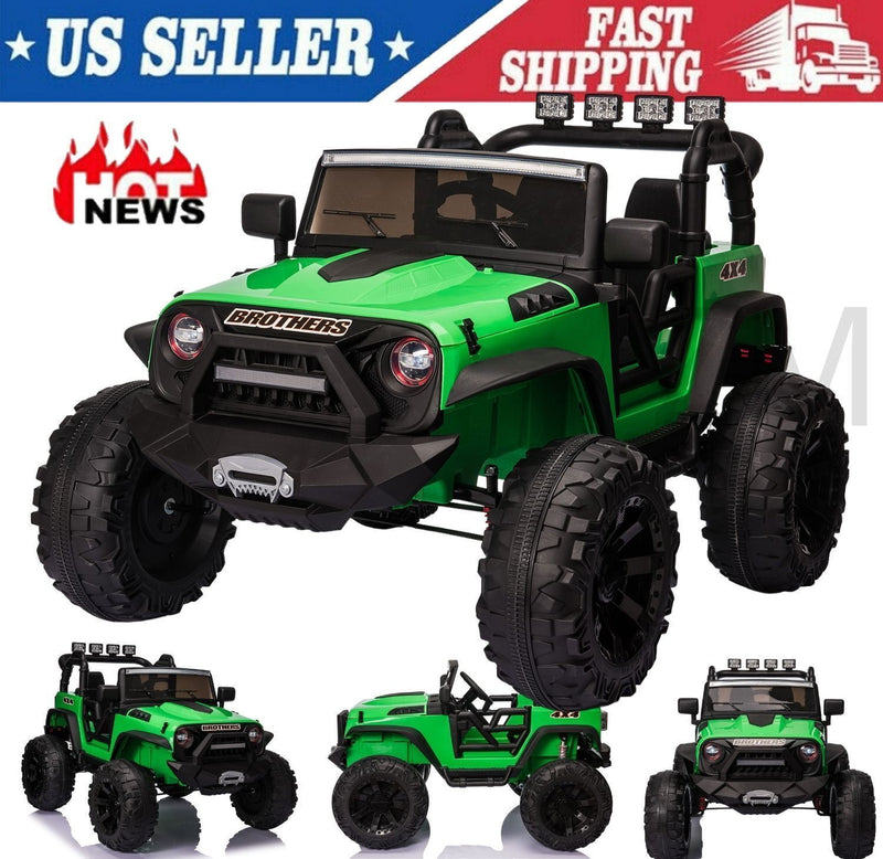 24V Battery-Powered Kids Ride On Truck with Trailer and RC Control - 3 Speeds, Camo Design