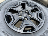 17" Jeep Wrangler Gladiator OEM wheels rims 9118 black tires NEW Texas Truck Tire
