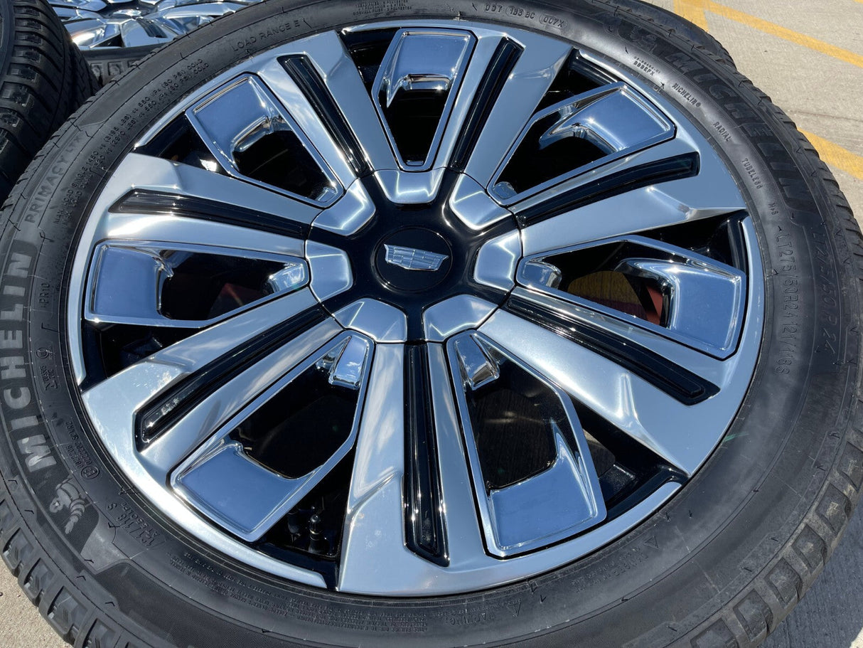 24" Cadillac Escalade IQ PLATINUM EV OEM wheels rims 2500 Hummer 2025 2026 NEW Texas Truck Tire