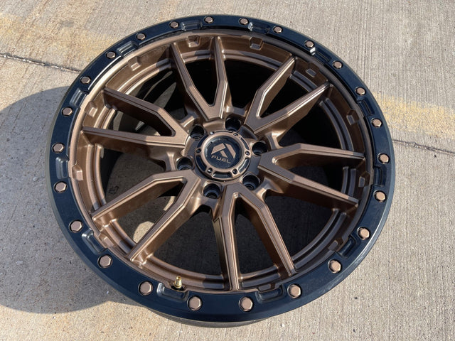20x9 Fuel Rebel D681 Chevy Silverado RAM Tacoma wheel rim 6x139 6x5.5 Texas Truck Tire