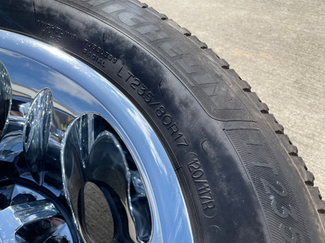 17" Chevy Silverado GMC Sierra 3500 Dually OEM 8094 rims wheels tires MICHELIN Texas Truck Tire