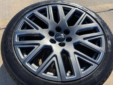 24" GMC Yukon Sierra DENALI OEM wheel rim tire 2023 2024 2025 2026 DISCOUNTED Texas Truck Tire