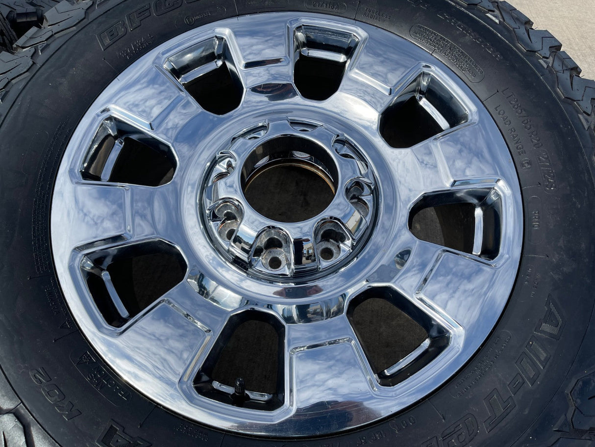 20" Ford F-250 F-350 OEM Lariat 10295 25085 10552 wheels rims NEW BFG KO2 A/T Texas Truck Tire
