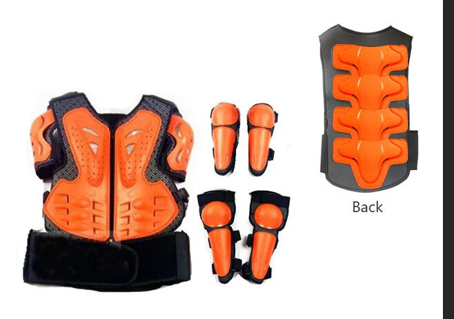 Kids Motocross Body Armor Back Protector Ride-On Horse Toy for Ages 4-15 Years