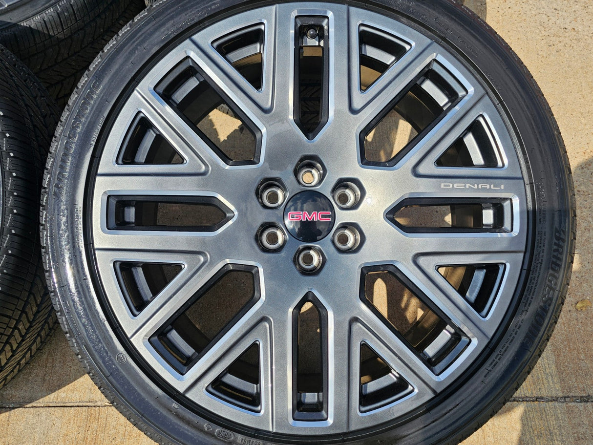 24" GMC Yukon Sierra DENALI OEM wheels rims tires 2022 2023 2024 2025 2026 NEW Texas Truck Tire