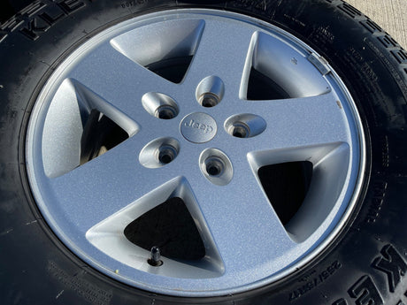 17" Jeep Gladiator OEM wheels rims 9074 Wrangler Kenda Klever A/T Texas Truck Tire