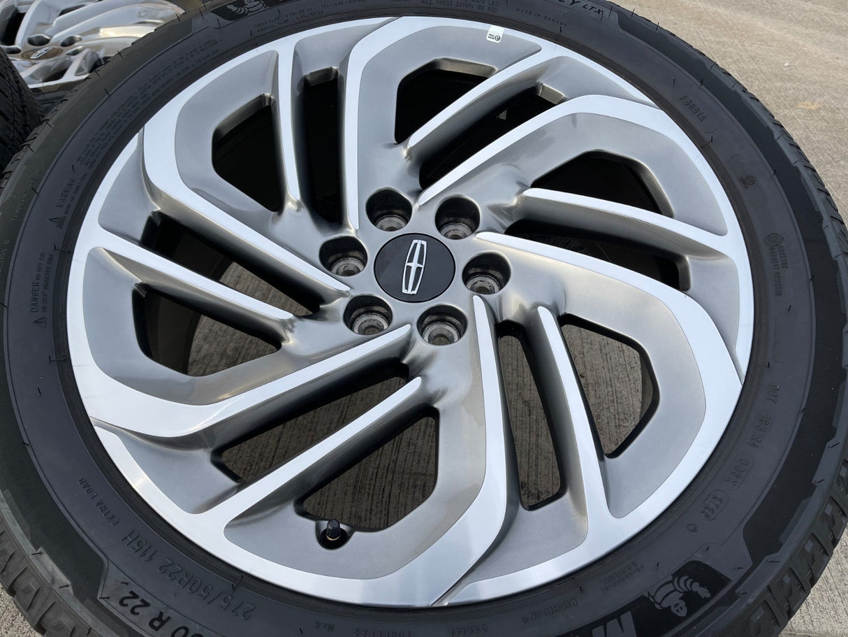 22" Lincoln Navigator OEM 94225 rims wheels BLACK LABEL 2025 2026 MICHELIN Texas Truck Tire