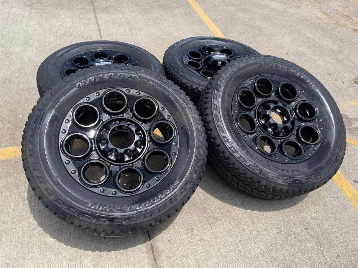 20" Ford F-250 F-350 OEM black TREMOR wheels rims 10299 10484 tires Texas Truck Tire