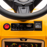 Electric Battery-Powered Ride-On Tractor and Excavator with Trailer for Kids Age 5 and Up