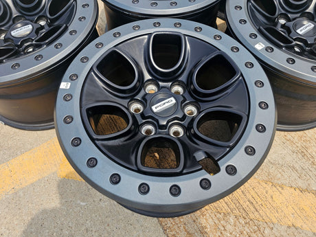 (4) 17" Ford F-150 Raptor OEM BEADLOCK rims wheels 10459 95210 NEW Texas Truck Tire