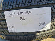 20" Dodge Ram 1500 OEM Laramie Black 2680 wheels rims 2022 2023 2024 2025 2026 Texas Truck Tire