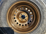 (4) 17" INEOS Grenadier OEM steel wheels rims BRONZE tires 2024 2025 2026 NEW Texas Truck Tire