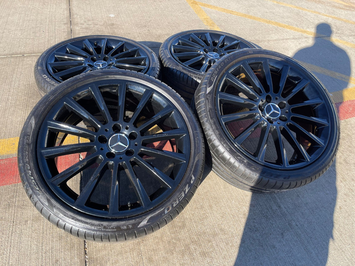 19" Mercedes AMG C E S Class OEM 85450 85451 wheels rims tires PIRELLI Texas Truck Tire