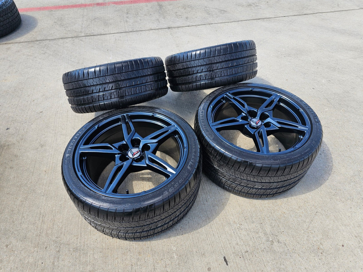 19" + 20" Chevy Corvette C8 OEM 14007 14008 wheels rims 2023 2024 2025 2026 NEW Texas Truck Tire