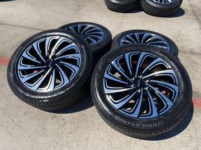 22" Lincoln Navigator OEM 10666 rims wheels BLACK LABEL 2026 BRIDGESTONE NEW Texas Truck Tire