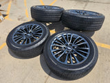 22" Cadillac Escalade V Platinum OEM 4883 95479 wheels rims MICHELIN NEW Texas Truck Tire