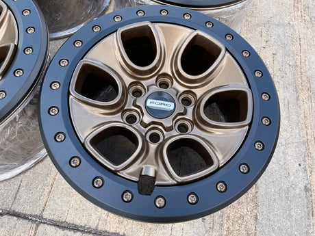 17" Ford F-150 Raptor OEM BEADLOCK rims wheels 10459 95210 BRONZE 2025 2026 NEW Texas Truck Tire
