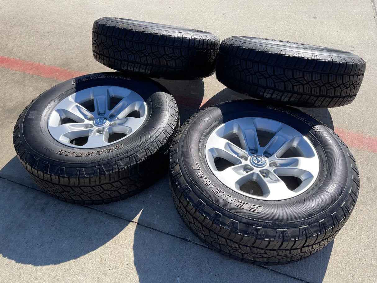 18" Dodge Ram 1500 OEM wheels rims 2672 tires GENERAL A/TP Texas Truck Tire