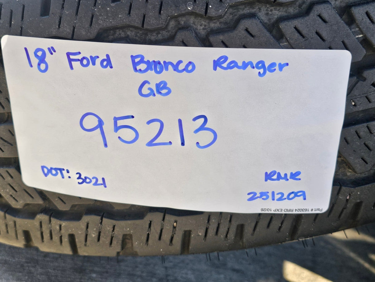 18" Ford Bronco wheels rims tires black 95213 Ranger 2023 2024 2025 2026 Texas Truck Tire