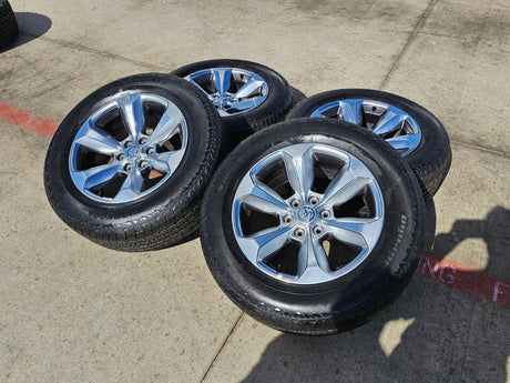 20" Dodge Ram 1500 OEM Laramie wheels rims 2681 tires HANKOOK DYNAPRO A/T2 Texas Truck Tire