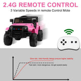 Electric Ride-On Car Truck for Kids with Remote Control and 3 Speed Options - Perfect Gift for Boys and Girls (12V)