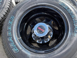 17" GMC Sierra Chevy Silverado 3500 Black Dually rims wheels OEM 5519 5520 NEW Texas Truck Tire