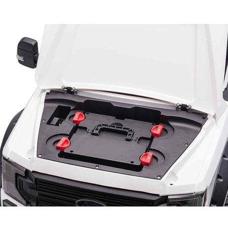 24V 2 Seater Ford F450 Exclusive Edition Children's Ride-On Truck, Illuminated with Remote Control - Crimson