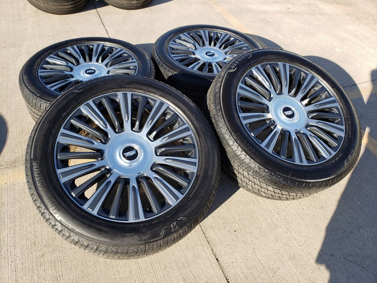 22" Cadillac Escalade Platinum OEM 4876 95167 wheels rims 2021 2022 2023 2024 Texas Truck Tire