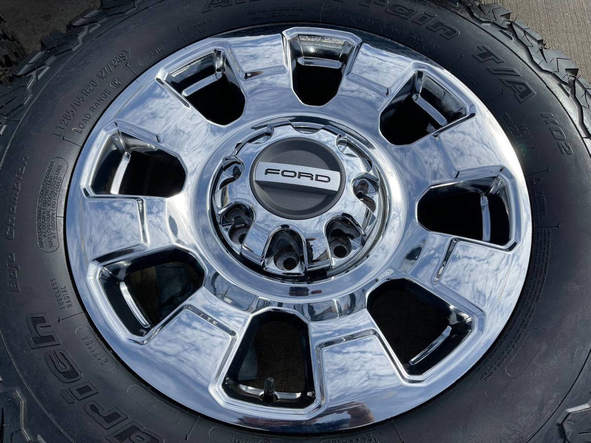 20" Ford F-250 F-350 OEM Lariat 10295 25085 10552 wheels rims NEW BFG KO2 A/T Texas Truck Tire