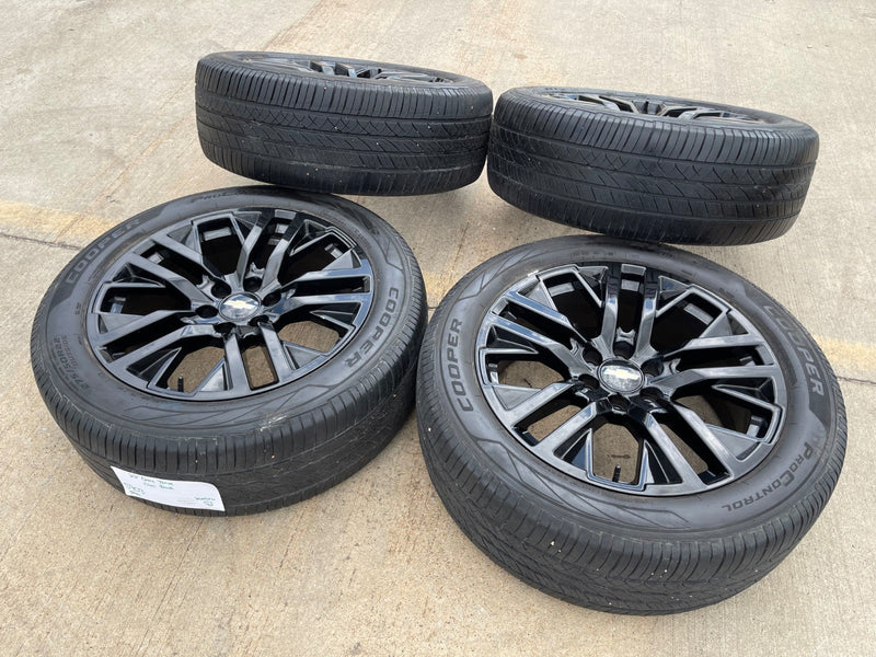 22" GMC Yukon Sierra OEM Chevy Silverado Tahoe 5903 wheels rims 2023 2024 2025 Texas Truck Tire