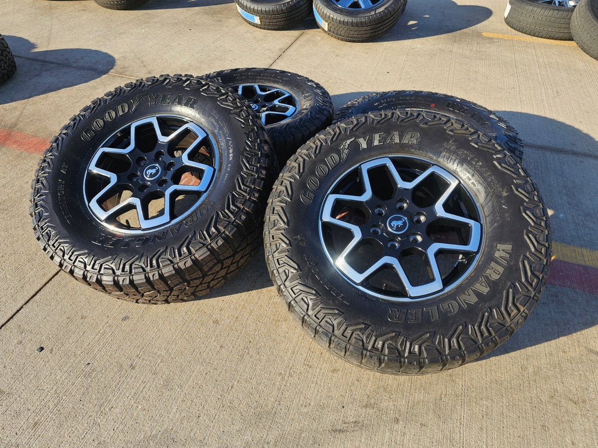 18" Ford Bronco wheels rims tires black 95213 Ranger GOODYEAR 35" Texas Truck Tire