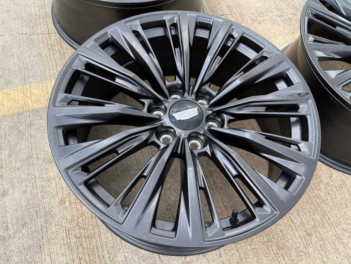 22" Cadillac Escalade V V600 Platinum OEM ORIGINAL wheel rim 2023 2024 2025 NEW Texas Truck Tire