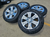20" Ford F-150 Expedition OEM Lariat rims wheels 10171 CHROME NICE SET Texas Truck Tire