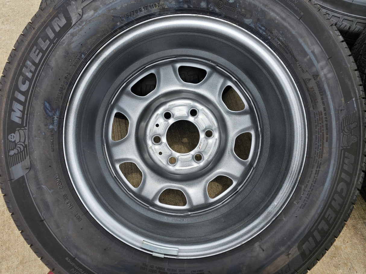 17" Ford F-150 OEM rims wheels 3857 tires steel 2023 2024 2025 2026 MICHELIN NEW Texas Truck Tire