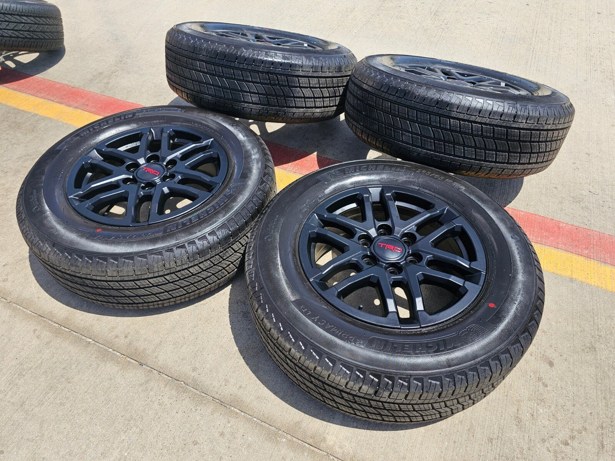 18" Toyota Tacoma 4Runner TRD OEM black 10641 wheels rims 2024 2025 2026 NEW Texas Truck Tire
