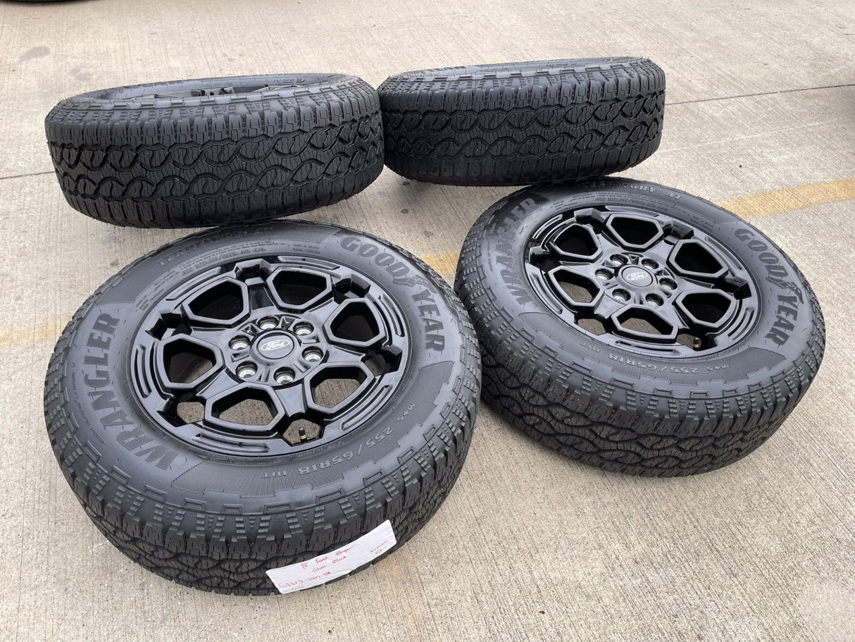 18" Ford Ranger OEM wheels rims tires Bronco black 2023 2024 2025 2026 NEW Texas Truck Tire