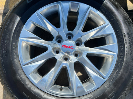 20" GMC Yukon 5920 OEM wheels rims Chevy Tahoe Silverado 2025 2026 CONTINENTAL Texas Truck Tire