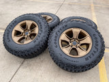 17" Jeep Wrangler Rubicon OEM 96226 wheels rims Gladiator GOODYEAR  A/T 33" NEW Texas Truck Tire